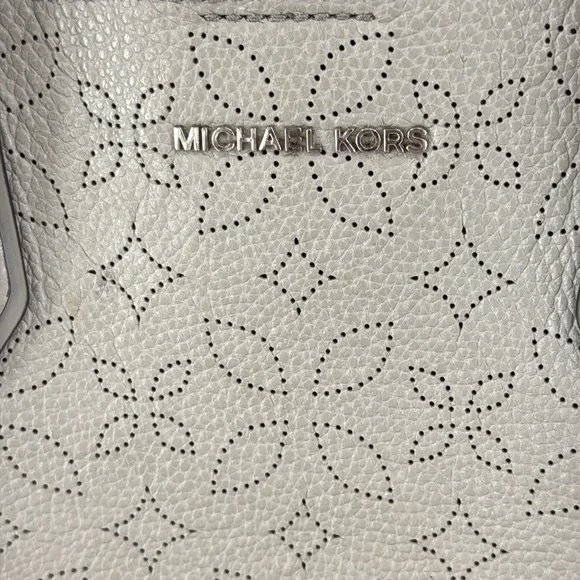Michael Kors MICHAEL Mercer Gallery Gray Leather Tote - Picture 3 of 13
